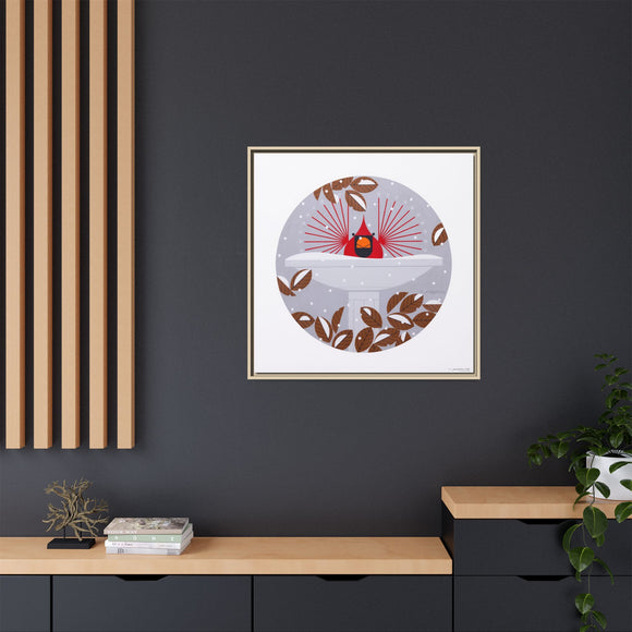 B-r-r-r-r-rdbath Charley Harper Framed Giclee Print on Stretched Canvas