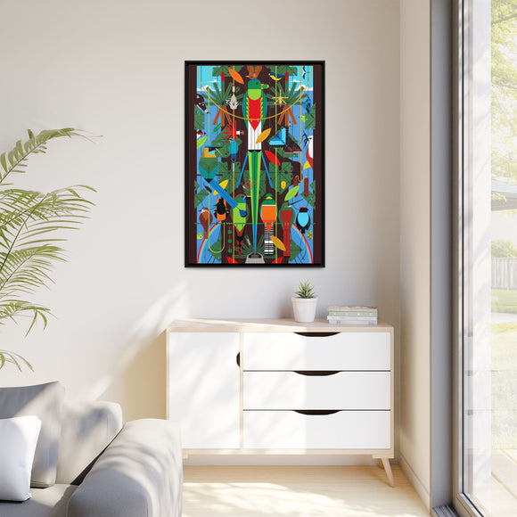 Monteverde Charley Harper Framed Giclee Print Stretched On Canvas