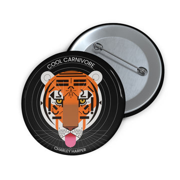 Cool Carnivore Charley Harper Pin Buttons - 0