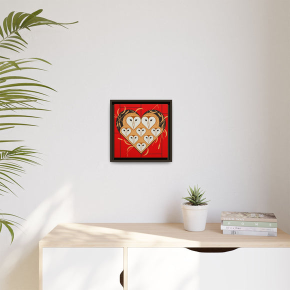 Vowlentine Charley Harper Framed Giclee Print on Stretched Canvas