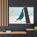 White-Breasted Nuthatch Charley Harper Giclee on Matte Stretched Canvas-109