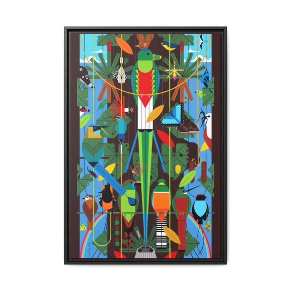Monteverde Charley Harper Framed Giclee Print Stretched On Canvas