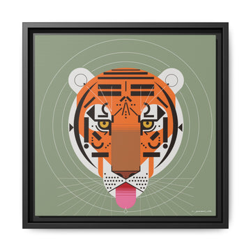 Cool Carnivore Charley Harper Giclee Framed Stretched On Canvas Print