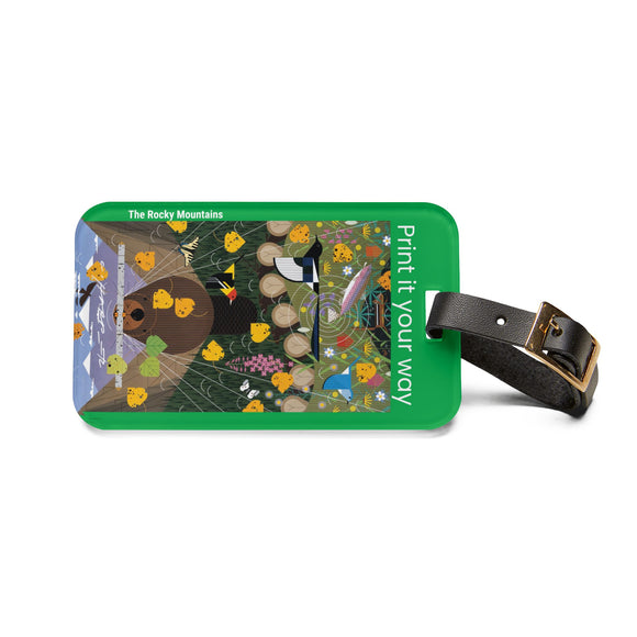 Charley Harper The Rocky Mountains National Park Luggage Tag (1988)