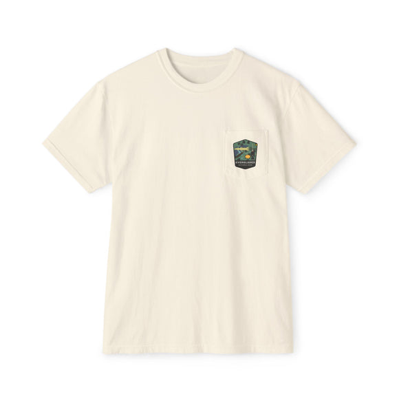 Everglades badge 3  Unisex Garment-Dyed Pocket T-Shirt