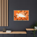 Snowy Egret Charley Harper Framed Giclee Print on Stretched Canvas-74