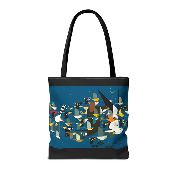 Charley Harper Missing Migrant Tote Bag Art, Birdwatcher Gift, Eco-Friendly Grocery Bag, Nature Lover,