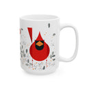CAM CHARLEY CARDINAL CLOSE UP Ceramic Mug, 15oz-4