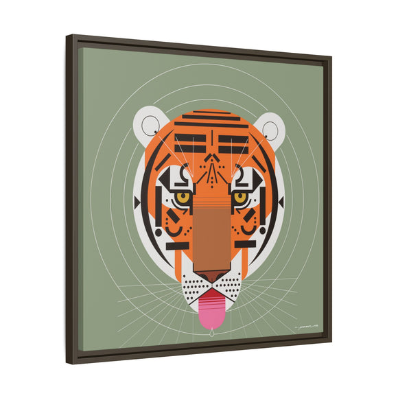 Cool Carnivore Charley Harper Giclee Framed Stretched On Canvas Print