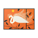 Snowy Egret Charley Harper Framed Giclee Print on Stretched Canvas-15