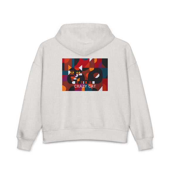 Crazy Cat Crazy Quilt Edie Harper Women's Organic Mid-Weight Nora Hoodie