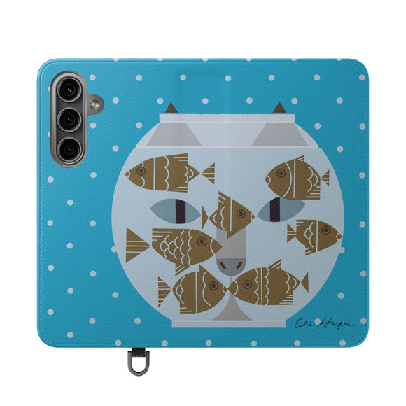 Edie Harper Fishful Thinking Phone Folio Iphone and Galaxy