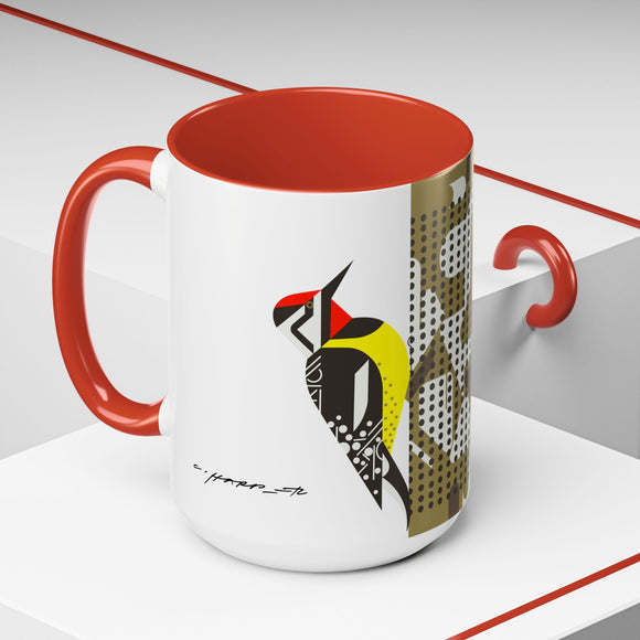 Yellow-Bellied Sapsucker Charley Harper Art Studio Classic Accent Mug 15oz