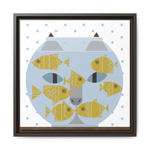 Fishful Thinking Edie Harper Framed Giclee Print on Stretched Canvas