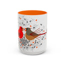 Cardinal Courtship Charley Harper Art Studio Classic Accent Mug 15oz-3