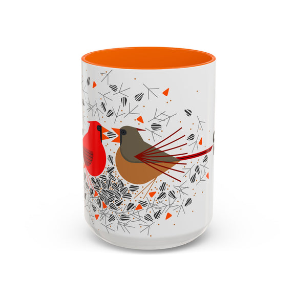 Cardinal Courtship Charley Harper Art Studio Classic Accent Mug 15oz