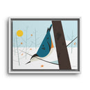 White-Breasted Nuthatch Charley Harper Giclee on Matte Stretched Canvas-18