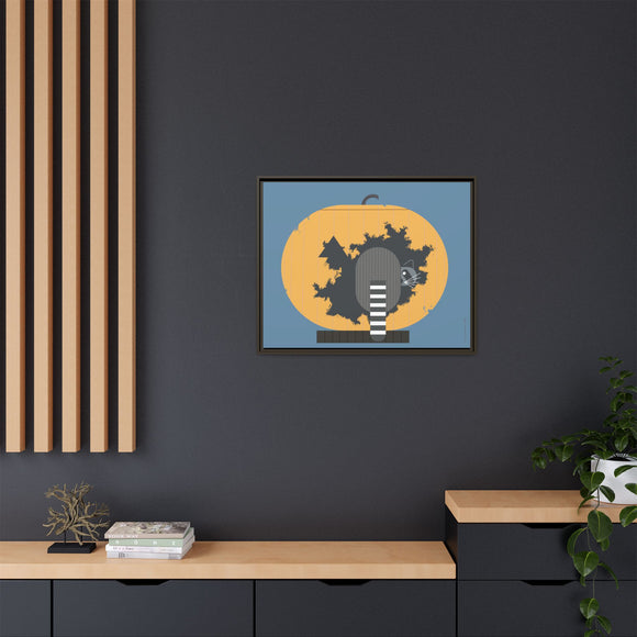 Racc-O-Lantern Charley Harper Framed Giclee Print Stretched On Canvas