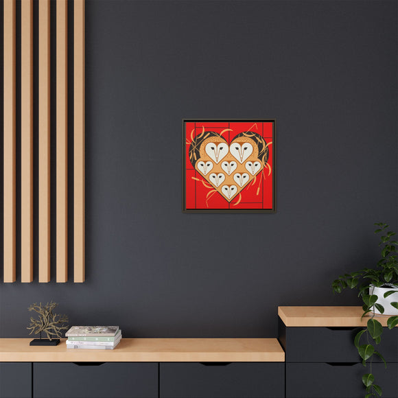 Vowlentine Charley Harper Framed Giclee Print on Stretched Canvas