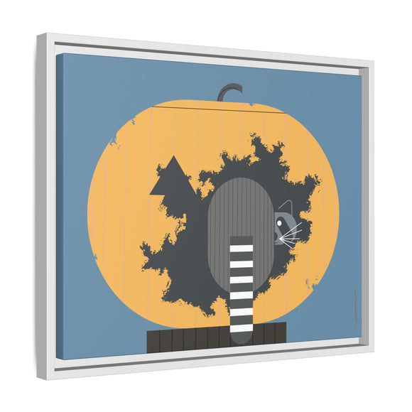 Racc-O-Lantern Charley Harper Framed Giclee Print Stretched On Canvas