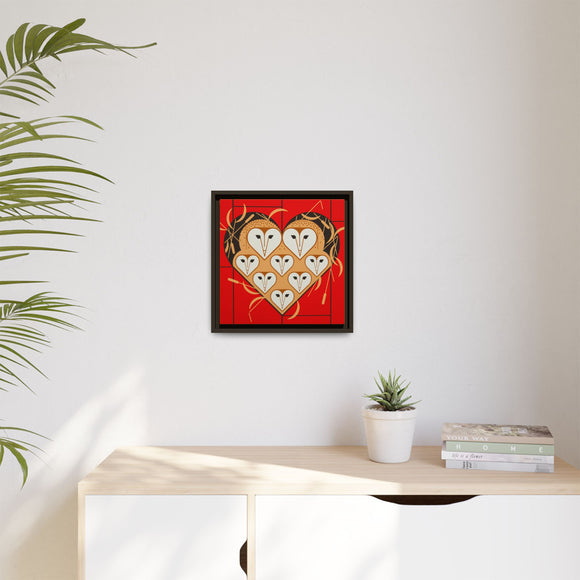 Vowlentine Charley Harper Framed Giclee Print on Stretched Canvas