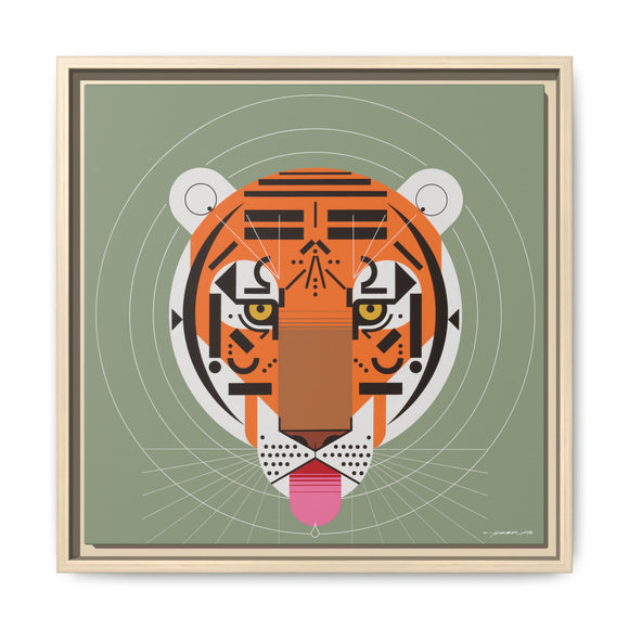Cool Carnivore Charley Harper Giclee Framed Stretched On Canvas Print