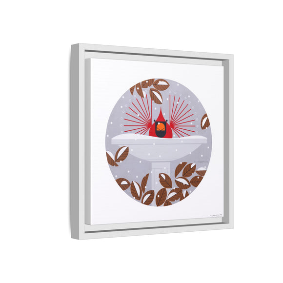 B-r-r-r-r-rdbath Charley Harper Framed Giclee Print on Stretched Canvas
