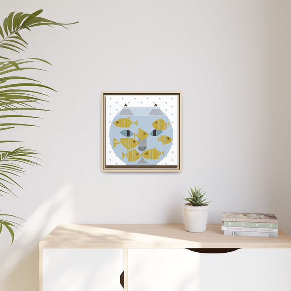 Fishful Thinking Edie Harper Framed Giclee Print on Stretched Canvas