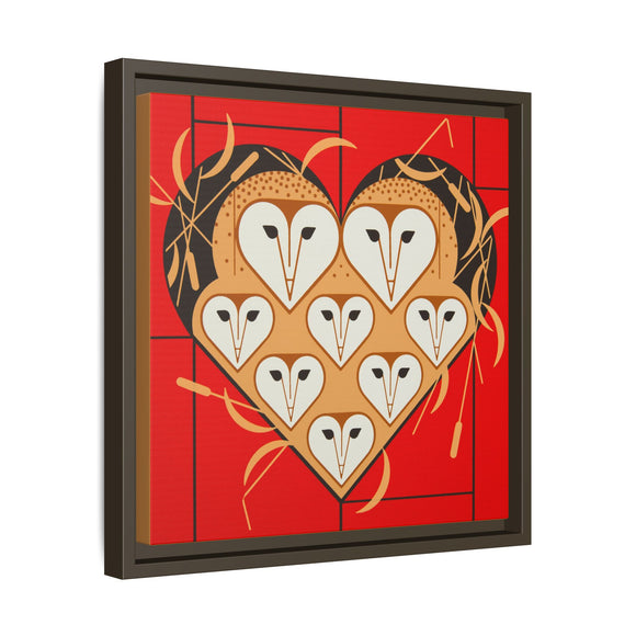 Vowlentine Charley Harper Framed Giclee Print on Stretched Canvas