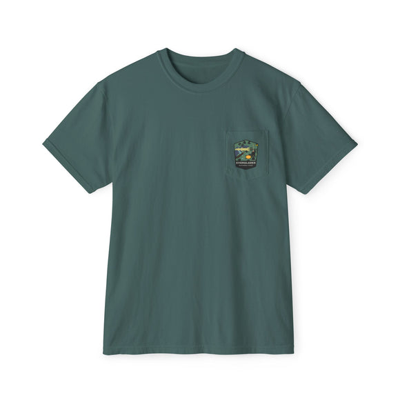 Everglades badge 3  Unisex Garment-Dyed Pocket T-Shirt
