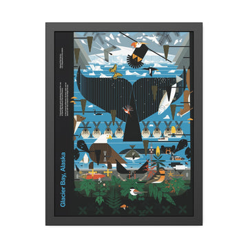 Glacier Bay Alsaka Framed Poster NPS Charley Harper - 0