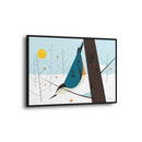 White-Breasted Nuthatch Charley Harper Giclee on Matte Stretched Canvas-104