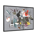 Winter Charley Harper Framed Giclee Print Stretched On Canvas-23