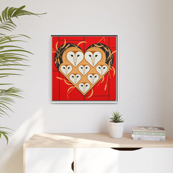 Vowlentine Charley Harper Framed Giclee Print on Stretched Canvas