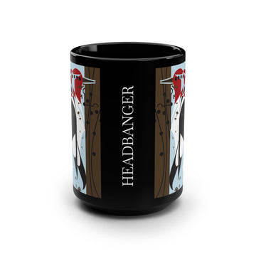 Charley Harper Headbanger Black Mug, 15oz