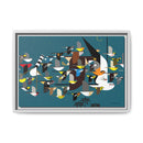 Charley Harper Mystery Of The Missing Migrants Framed Giclee On Canvas Wall  Art-12