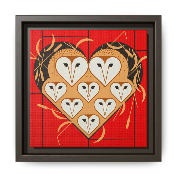 Vowlentine Charley Harper Framed Giclee Print on Stretched Canvas