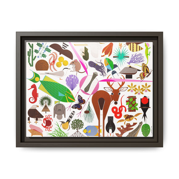Charley Harper Florida Keys Framed Giclee On Canvas Wall Art