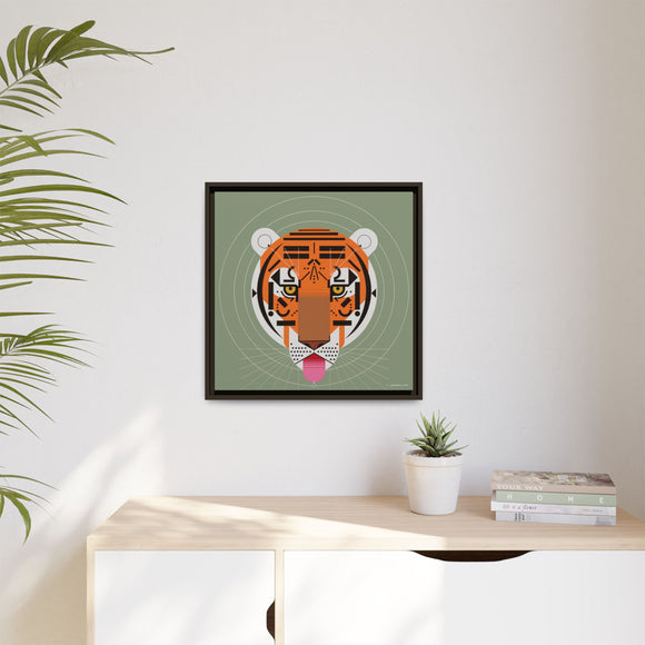 Cool Carnivore Charley Harper Giclee Framed Stretched On Canvas Print