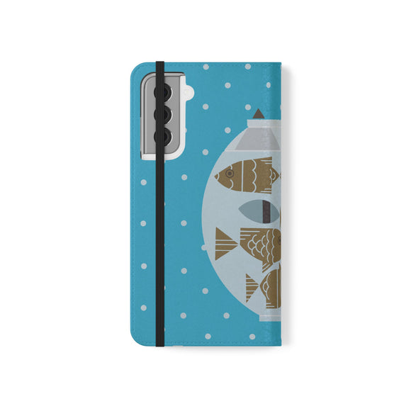 Edie Harper Fishful Thinking Phone Folio Iphone and Galaxy