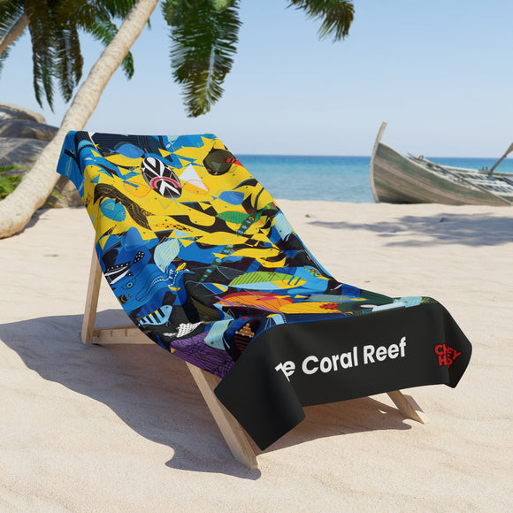 Charley Harper The Coral Reef National Park Beach Towel