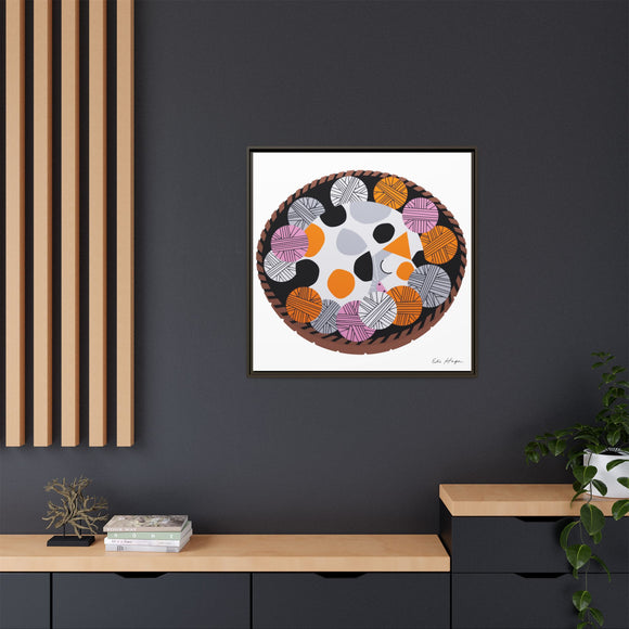 Kittens n' Knittens Edie Harper Framed Giclee Print on Stretched Canvas