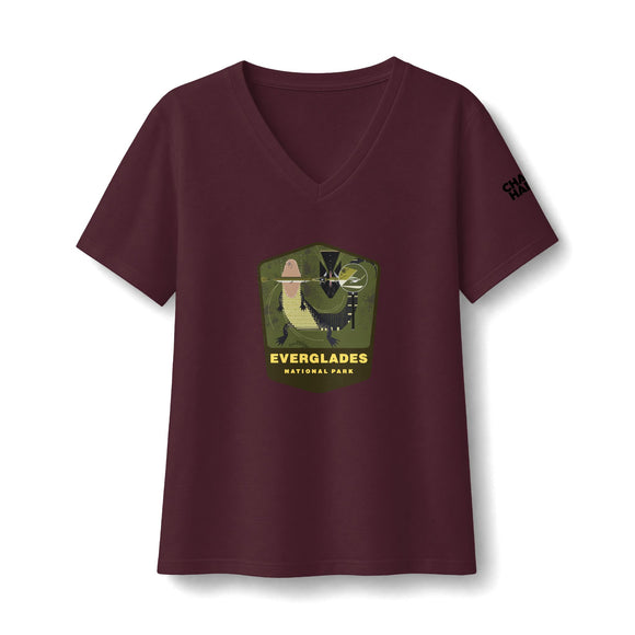 Everglades Women's Relaxed Jersey Short Sleeve V-Neck Tee