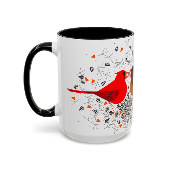 Cardinal Courtship Charley Harper Art Studio Classic Accent Mug 15oz