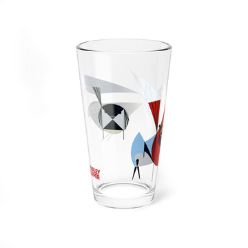 Bird Feeders Charley Harper Pint Glass, 16oz - 0