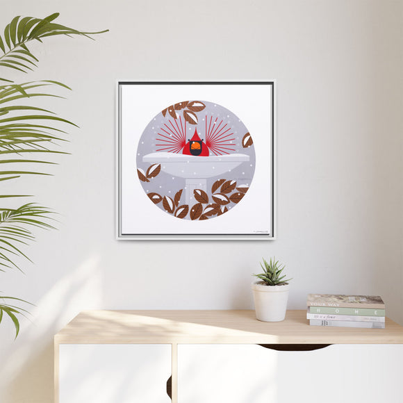 B-r-r-r-r-rdbath Charley Harper Framed Giclee Print on Stretched Canvas