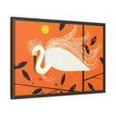 Snowy Egret Charley Harper Framed Giclee Print on Stretched Canvas-51