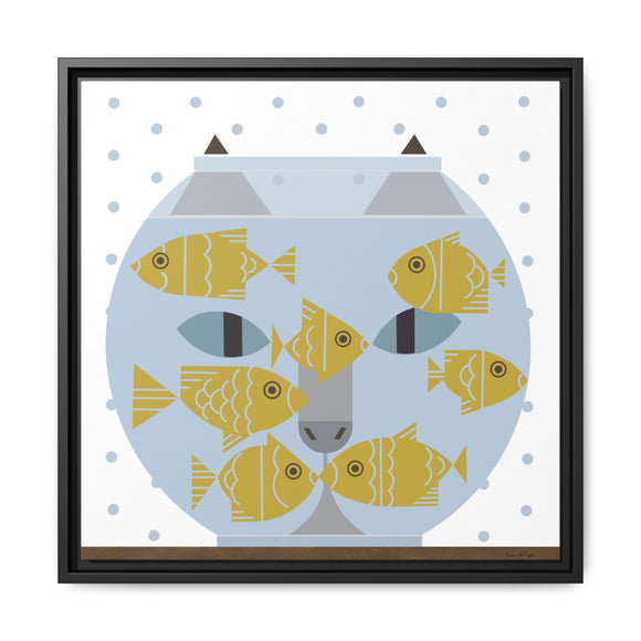 Fishful Thinking Edie Harper Framed Giclee Print on Stretched Canvas
