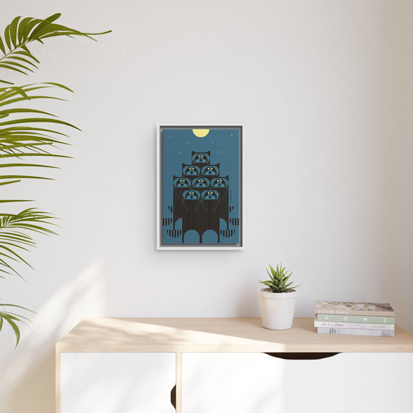 Racpack Charley Harper Framed Giclee Print on Stretched Canvas