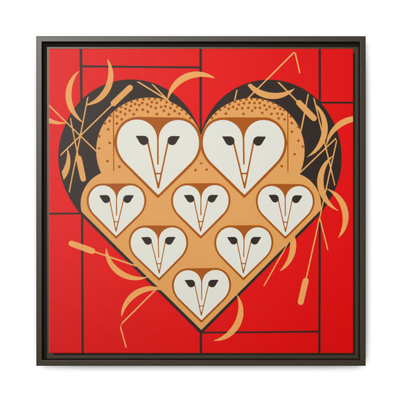 Vowlentine Charley Harper Framed Giclee Print on Stretched Canvas
